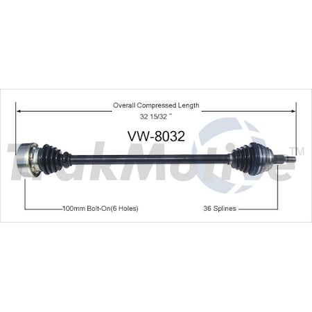 Surtrack Axle Cv Axle Shaft, Vw-8032 VW-8032